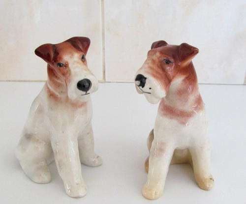2 DOG ORNAMENTS--UNKNOWN MAKER