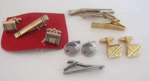 A LOT OF CUFFLINKS AND TIE PINS