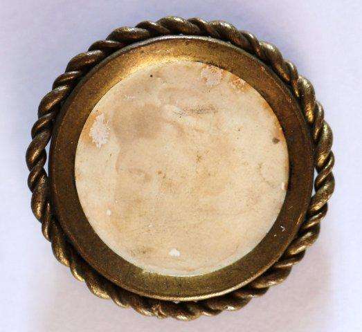 ANTIQUE BRASS PORTRAIT BROOCH
