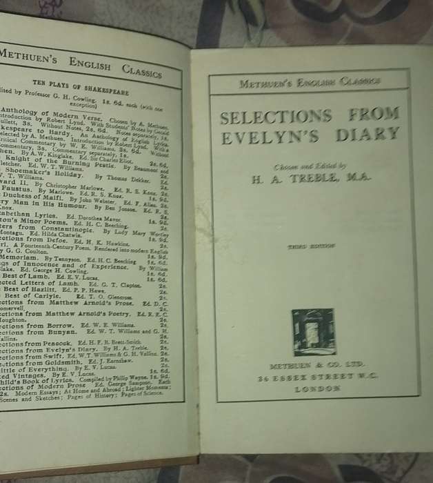 SELECTIONS FROM EVELYNS DIARY 1930