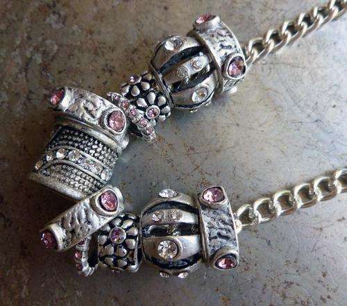 Lauren Michelle Collection Pink Diamante Ring Necklace