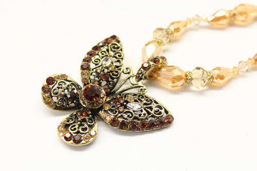 Lauren Michelle Collection Antique Style Butterfly Necklace