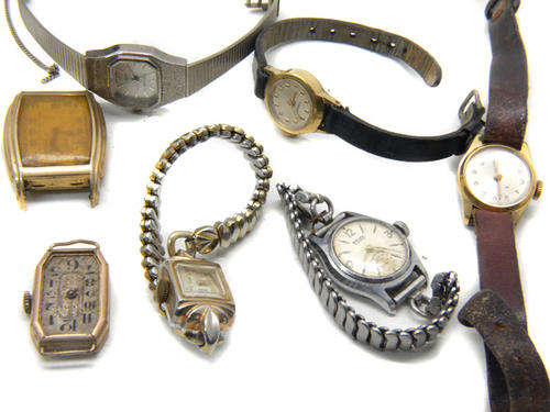 Lot of Vintage Watches including an Elgin14KT Gold Filled Watch Face