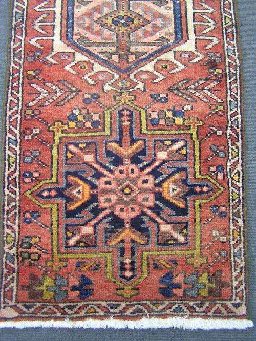 PERSIAN HANDWOVEN GHARAJEH CARPET RUNNER 2.06M X 0.63M