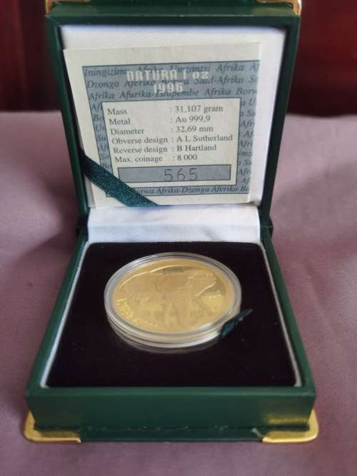 1996 Natura 1oz fine gold coin