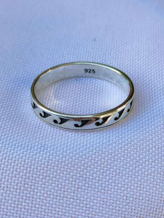 Sterling Silver plain ring - size: US 7 - 925 stamped
