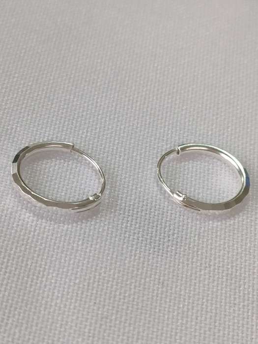 Sterling silver earrings - hoops - 925 stamp