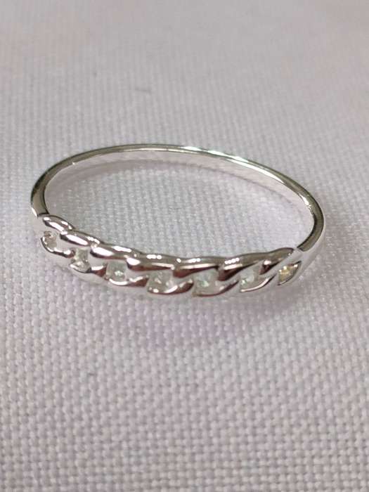 Sterling silver plain ring - 925 stamp - size US 7