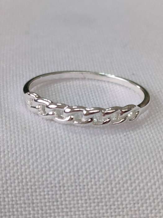 Sterling silver plain ring - 925 stamp - size US 7