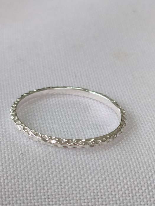 Sterling silver plain ring - 925 stamp - size US 7: