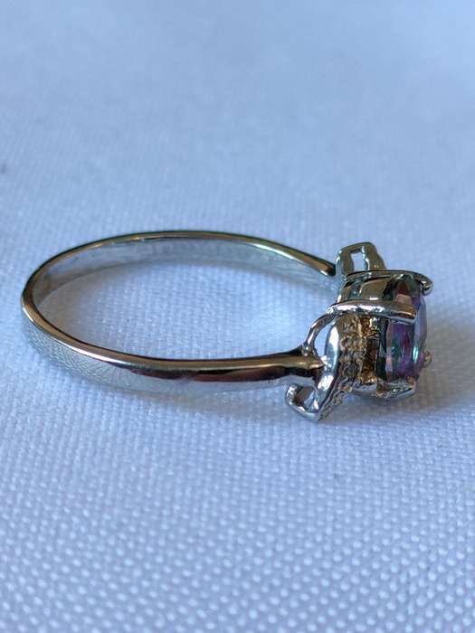 Mystic Topaz sterling silver ring - size US 7 - 1.20 ct - 925 stamped