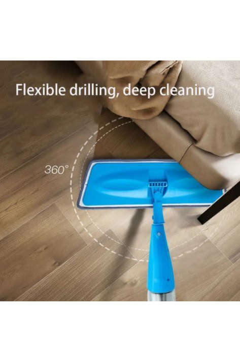 Stainless Steel Bar Microfiber Flat Spray Mop No Bending Microfibers Mop