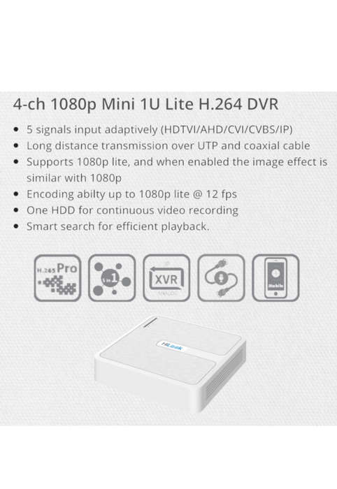 HiLook 4 Channel 1080p ColorVu Complete Kit