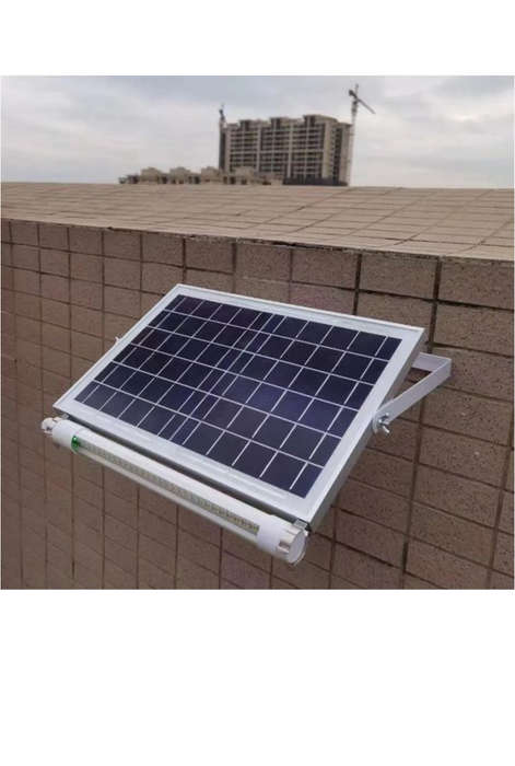 200W Solar LED Tube Lights for Home Outdoor Waterproof Wall Lamp with Panel