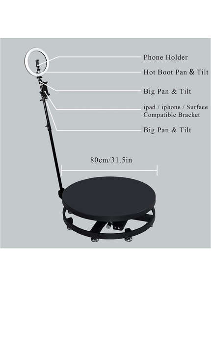 360 Spin Selfie Magic Photo Booth (100cm)