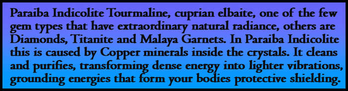  PARAIBA INDICOLITE COLLECTOR GEMS FROM NIGERIA OR MOZAMBIQUE