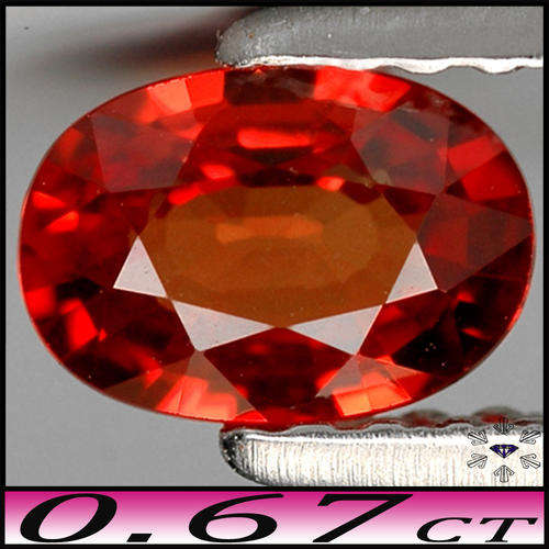 0.67ct Fancy Tanzania Songea Sapphire - VVS - Vivid Orange Modern Mixed Faceted Oval (Heated)
