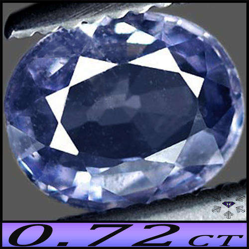 0.72ct Violetish Blue Ceylon Sapphire - VS - Unheated Clean Fancy Oval Gem