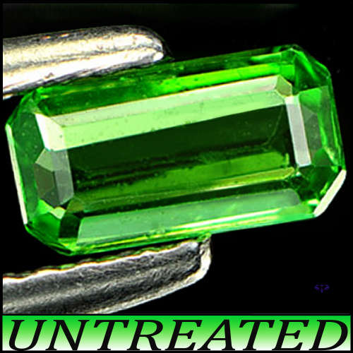 0.55ct Unheated Tanzania Tsavorite Garnet - VS - Natural Green Stepped Octagon Gem