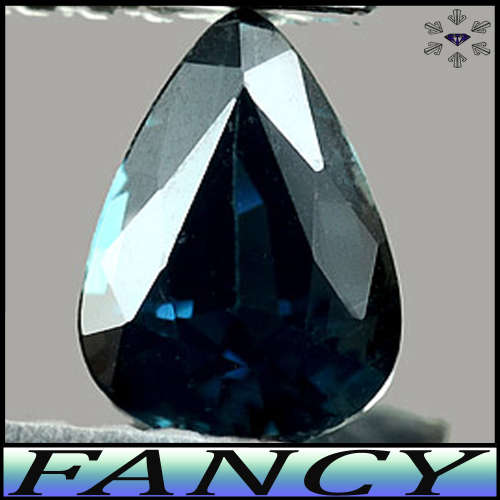 0.70ct Fancy Greenish Deep Blue Sapphire - SI - Clean Gem (Gentle Heat)