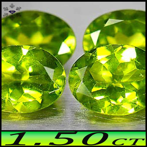 1.50ct Matching Green Peridot Gem Pair - VS - Two Pakistan Unheated Modern Fancy Ovals
