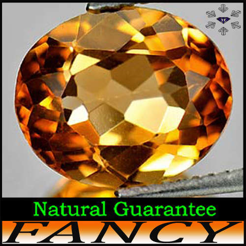 5.22ct Unheated Minas Gerais Topaz - VVS - Vivid Orangey Medium Red Oval