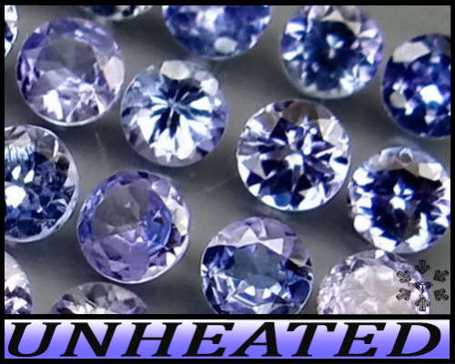 1.50ct Matching Purplish Deep Blue Tanzanite - VS - Ten Arusha Natural Fancy Faceted Rounds