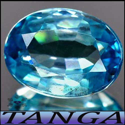 1.02ct Medium Deep Blue Cambodia Zircon - VS - Scintillating Unheated Multi-Facet Oval