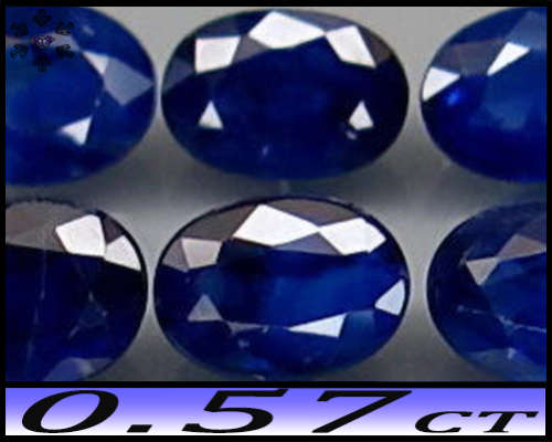 0.57ct Natural Deep Blue Sapphire Gems - SI - Pair Madagascan Ovals (Gentle Heat)