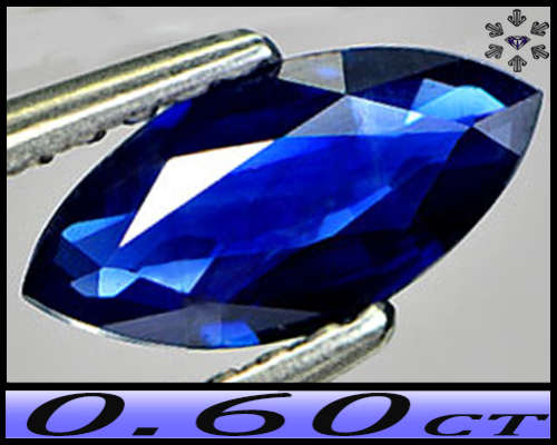 0.60ct Royal Blue Natural Sapphire Gem - VS - Magnificient Tanzania Marquise (Gentle Heat)