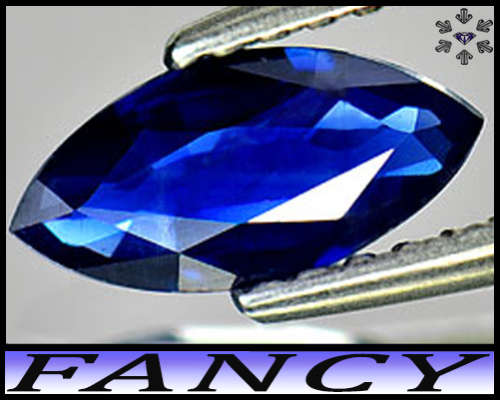 0.57ct Natural Vivid Blue Sapphire - SI - Morogoro Marquise Gem (Gentle Heat)