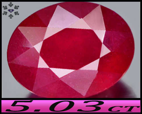 5.03ct Pristine Purplish Intense Red Ruby - SI - Natural Madagascar Oval Gem (Treated)