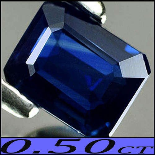 0.50 CT MAGNIFICIENT MADAGASCAR DEEP BLUE SAPPHIRE, A NATURAL UNHEATED EMERALD POLISHED GEMSTONE.