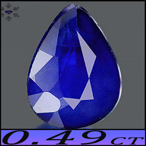 0.49CT VIVID ROYAL BLUE SAPPHIRE [VS] STUNNING UNHEATED MADAGASCAN PEAR.