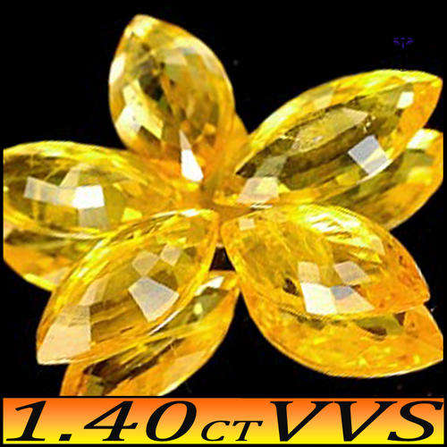 PRESTINE PAIR OF SUNNY GOLDEN CLEAN FANCY YELLOW NATURAL SONGEA SAPPHIRE GEMSTONES.