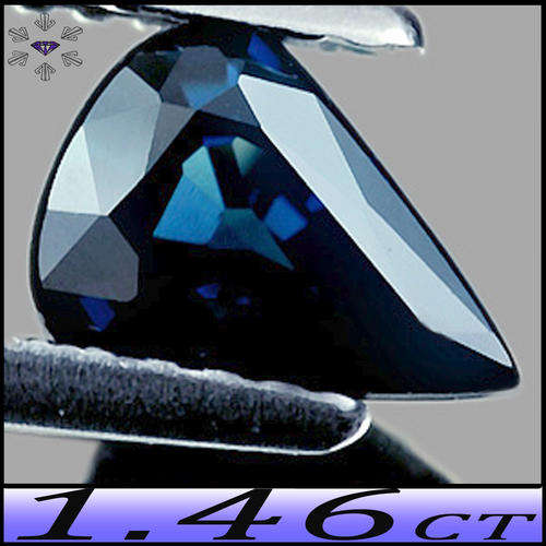 1.46ct Tory Medium Deep Blue Sapphire - VS - Zazafotsy MadagascarPrecision Pear