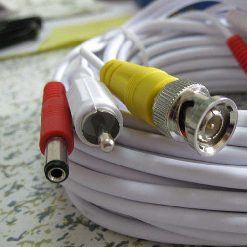 50M !!! 3 IN 1 CCTV CAMERA CABLE - POWER/AUDIO & VIDEO !!! (White)