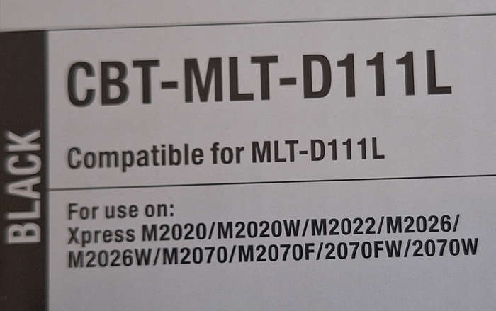 SUNDAY ONLY!!! CBT-MLT D111L - compatible toner (Samsung) - New!!!