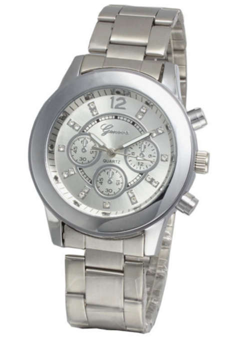 Geneva Women's fashion watch silver