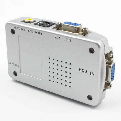 PC VGA to TV RCA Composite Video Converter AV RGB S Video Converter Box