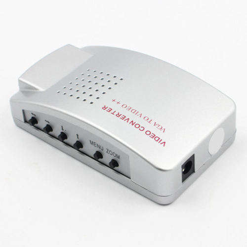 PC VGA to TV RCA Composite Video Converter AV RGB S Video Converter Box