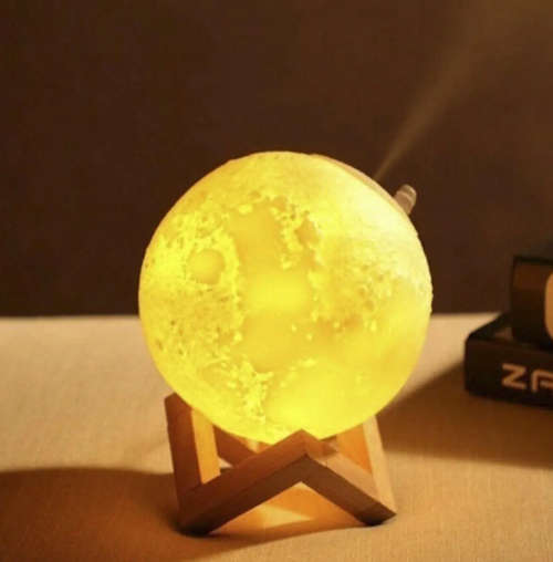 Air Humidifier 3D Moon Lamp Aroma Essential Oil Diffuser Air Purifier Mist Maker