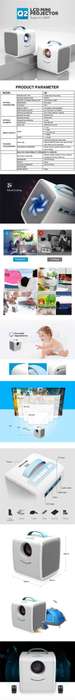 1080P HD Mini Projector Home LCD Portable Cinema Built-in Speaker