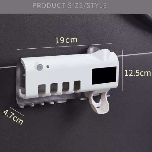 Sterilizing Toothbrush Holder & Toothpaste Dispenser