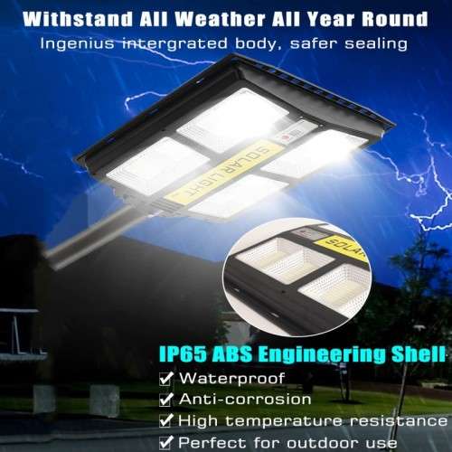 200W Solar Sensor Street Light with Remote Control & Pole Motion Sensor [160 LEDs] **SUPER BRIGHT**
