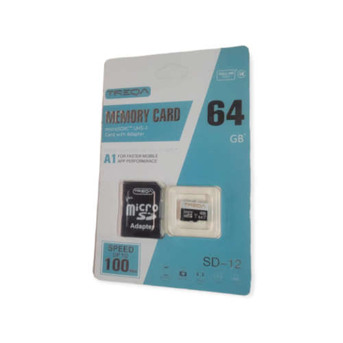 Treqa SD-12-64GB Micro SD Memory Card with SD Adapter
