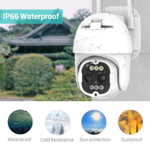 Dual Lens Wifi Camera With ICSEE App 8MP 8 X Zoom
