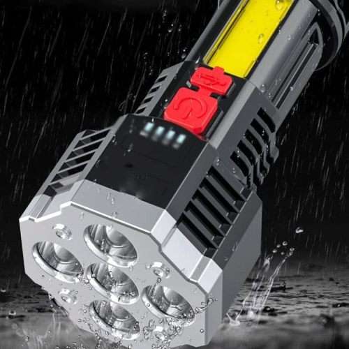 5 LEDs Flashlights Side Light Lightweight Outdoor Lighting Rechargeable Flashlight