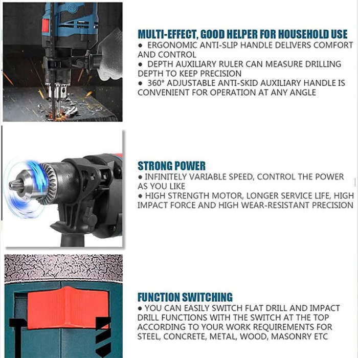 Convenient And Exquisite Electric Impact Drill 220V