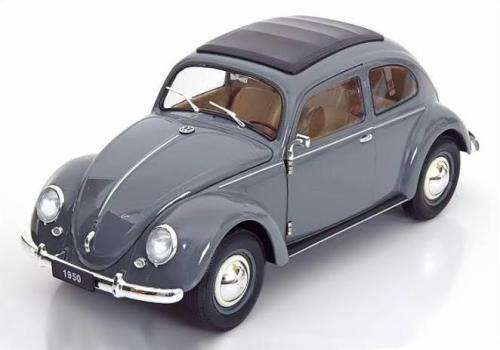 VW BEETLE T1 BLUE/GREY SUN ROOF 50 1/18 SCALE DIECAST CAR MODEL BY WELLY